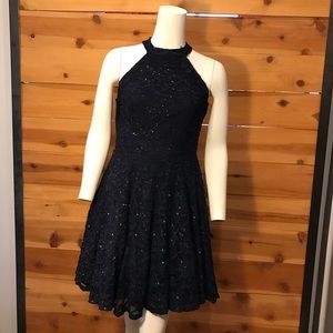 Navy Blue Semi Formal Cocktail Dress